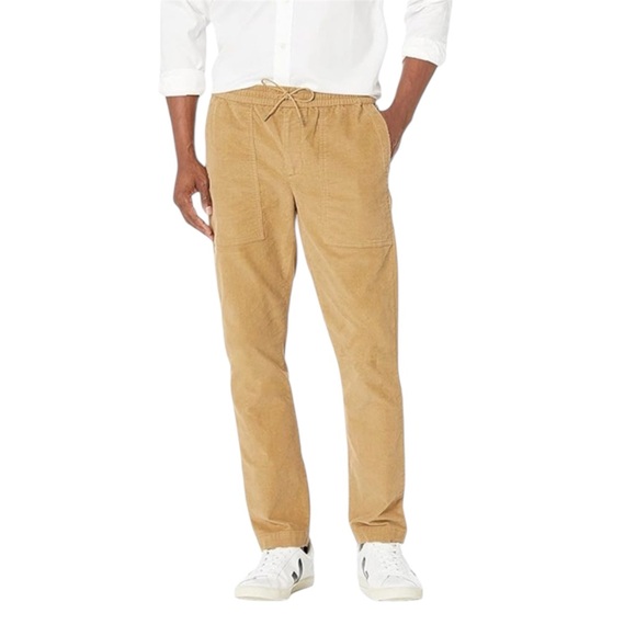 Vince Men's Micro Cord Tan Pull On Pants Sz Medium